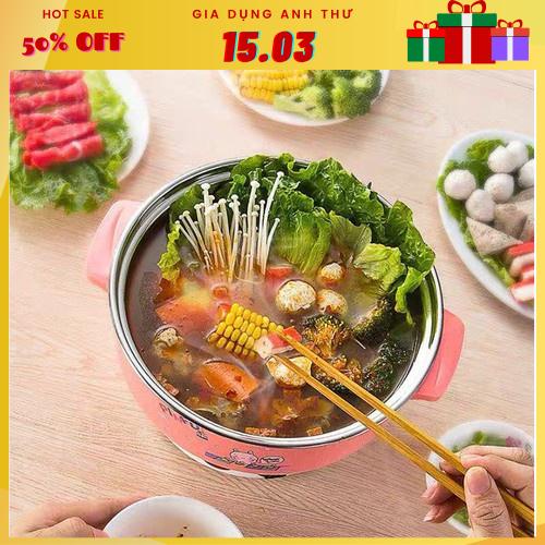 [Siêu Sale] Nồi lẩu mini đa năng size 28cm - Nồi lẩu điện COOKING POT chiên, xào, nấu mỳ, nấu lẩu