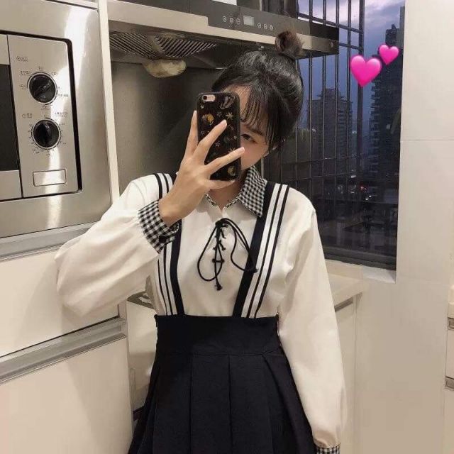 Áo kiểu nỉ uzzlang phong cách Hàn Quốc | BigBuy360 - bigbuy360.vn