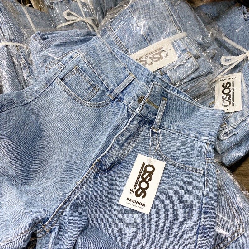 Quần baggy jean lưng xéo cá tính- hình thật