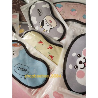 Bịt mắt ngủ hình ngộ nghĩnh cute có kèm túi gel nước làm mát