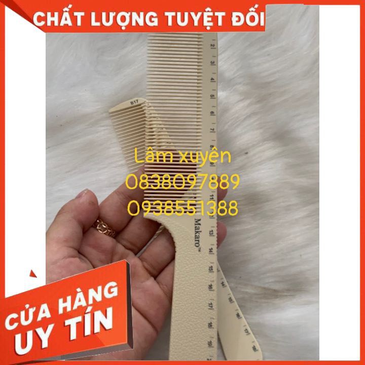 Lược cắt tóc nam bản to ⚡FREESHIP⚡ lược cắt bản mỏng cao cấp, dẽo, kháng hóa chất, chịu nhiệt, bám tóc, cắt tông đơ tốt