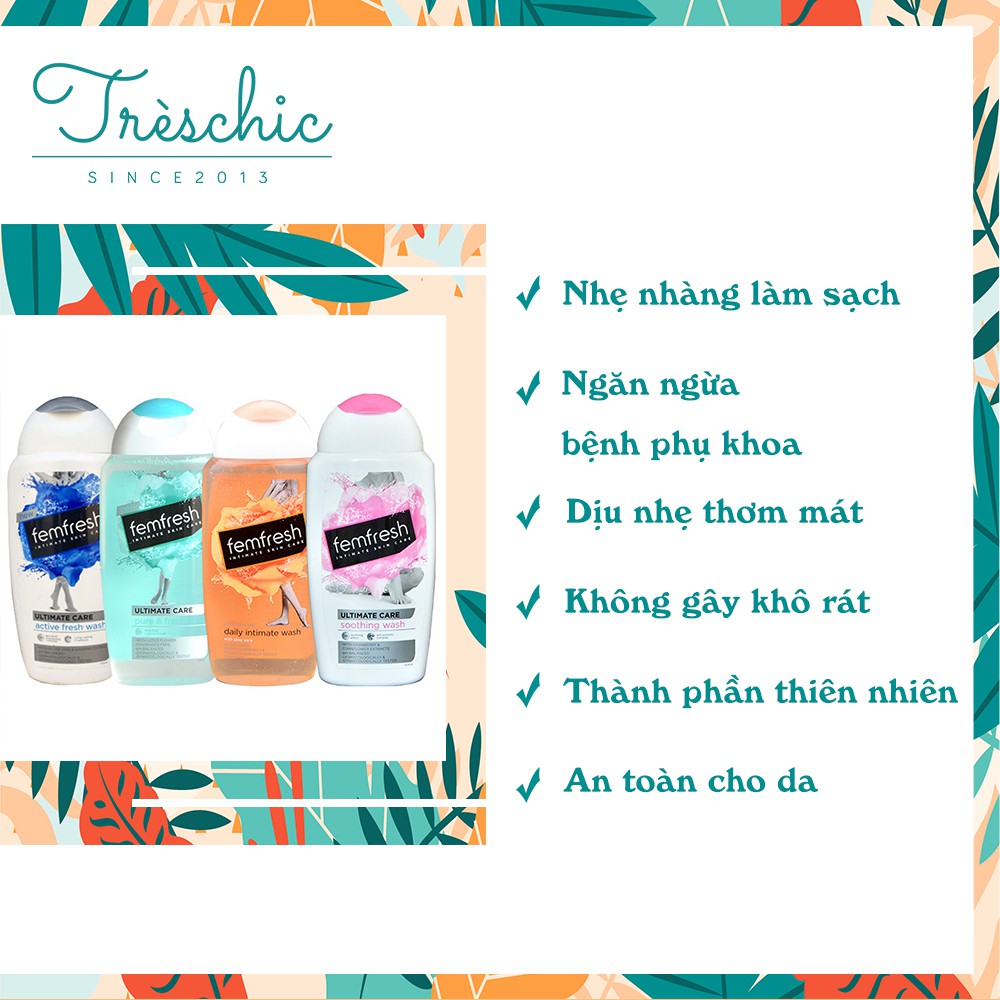 Dung Dịch Vệ Sinh Phụ Nữ Femfresh Intimate Skin Care 250ml Dịu Nhẹ