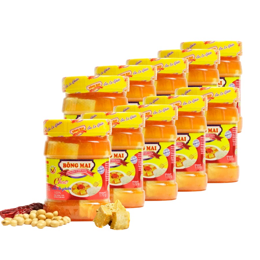 Lốc 10 hũ Chao Bông Mai (mỗi hũ 170g)