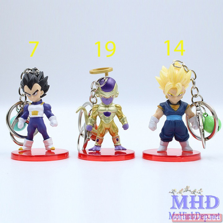 [MHĐ] Set Figure Bộ mô hình Móc khóa Chibi 7 viên ngọc rồng Dragon Ball - 21 nhân vật