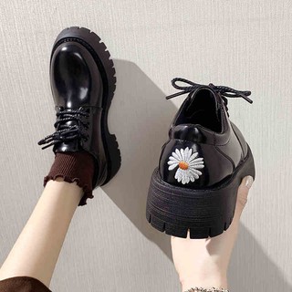 (Sẵn 39) Giày oxford hoa cúc thêu gót