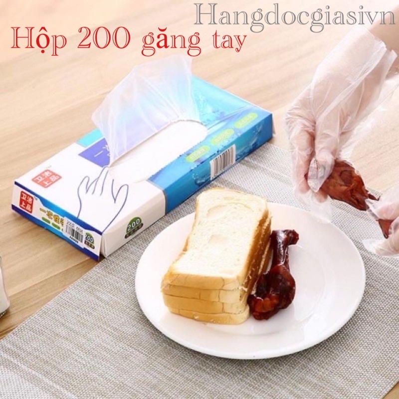 Hộp găng tay nilong 200 cái