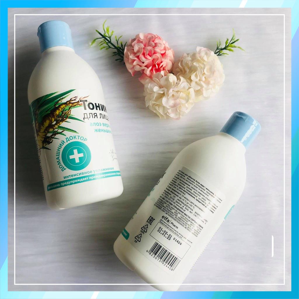 Nước cân bằng da Nước hoa hồng Lô Hội & Nhân Sâm Domashnij Doctor 300ml hàng nội địa nga | BigBuy360 - bigbuy360.vn