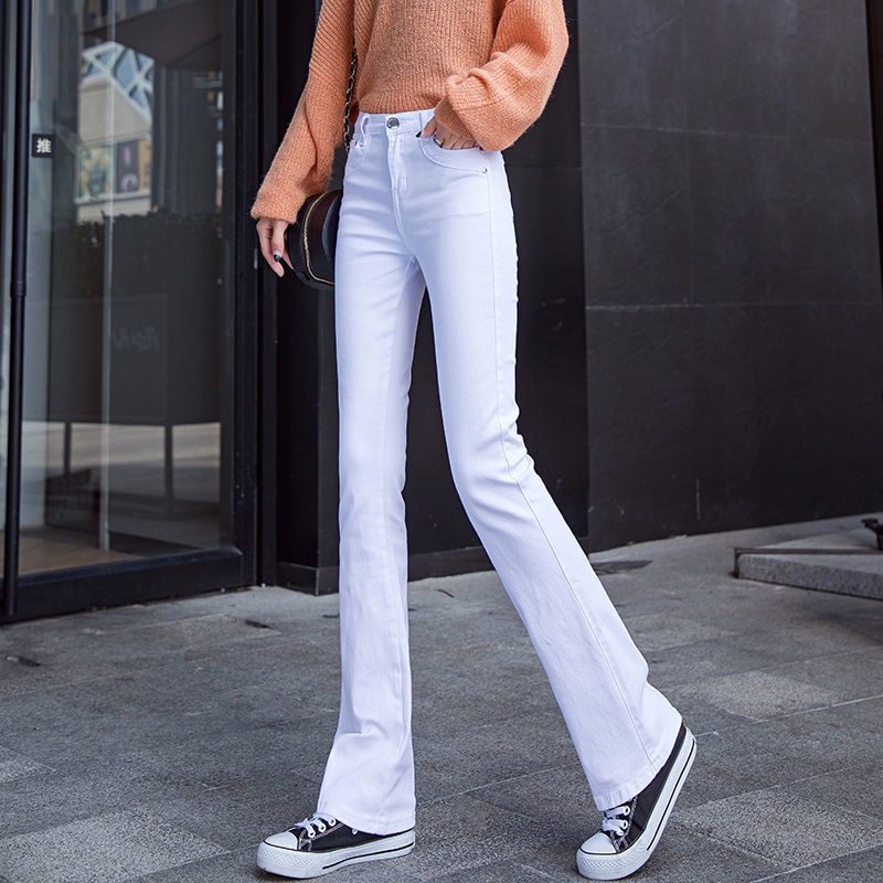 Quần Jeans Nữ Lưng Cao Ống Loe Thời Trang