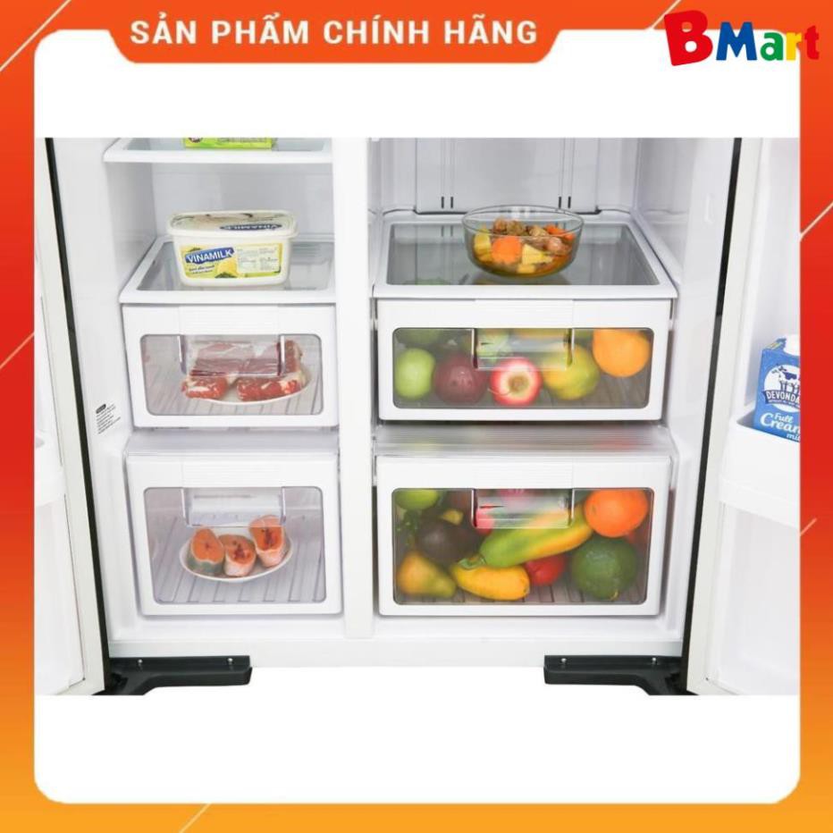 [ VẬN CHUYỂN MIỄN PHÍ KHU VỰC HÀ NỘI ] Tủ lạnh Hitachi  side by side 2 cửa màu đen R-FS800PGV2(GBK)  - BM