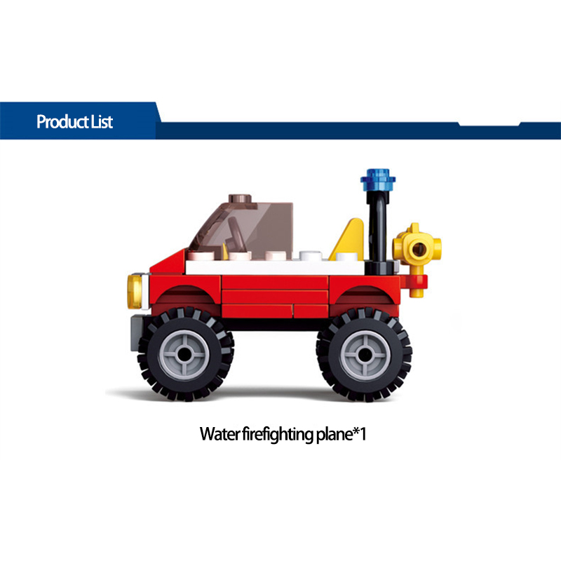 58 PCS Lego City Police Fire Truck Xe cứu hỏa đồ chơi cho bé Fire Truck mẫu mới