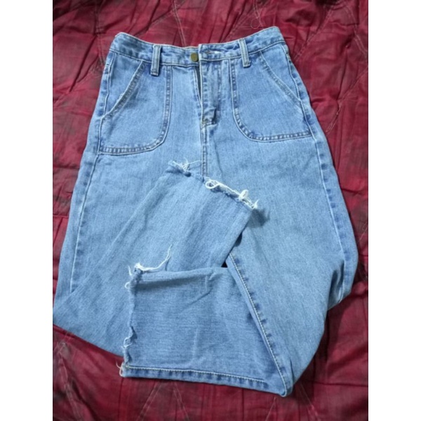 《Hàng thanh lý cá nhân vì mặc không vừa》QUẦN jean ống rộng NỮ freesize: 40 - 60kg 《đơn hàng trên 100k sẽ được tặng quà》