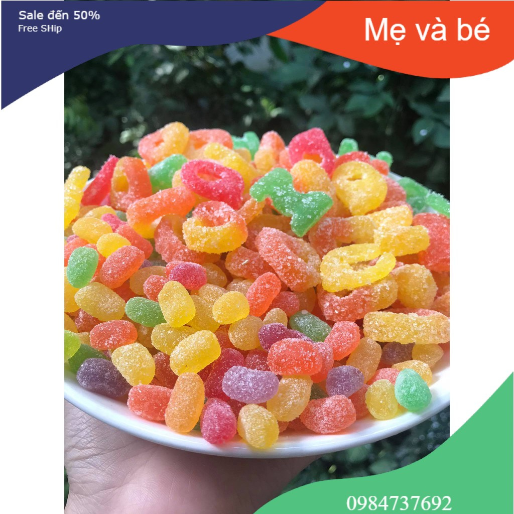 0.5KG KẸO GÔM DẺO PHỦ ĐƯỜNG HƯƠNG TRÁI CÂY ĐẶC SẢN ĐÀ LẠT