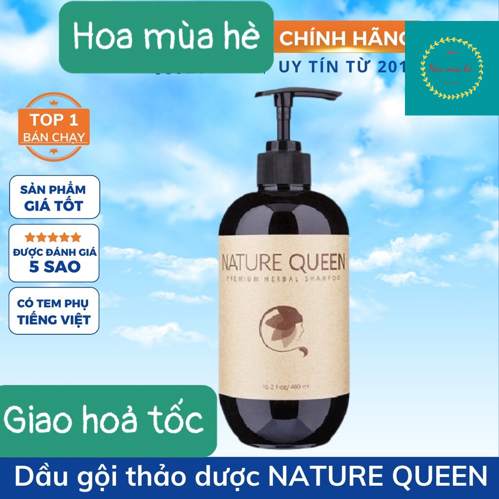 HÀNG CHÍNH HÃNG Dầu Gội NATURE QUEEN 480ml với thành phần từ thiên nhiên