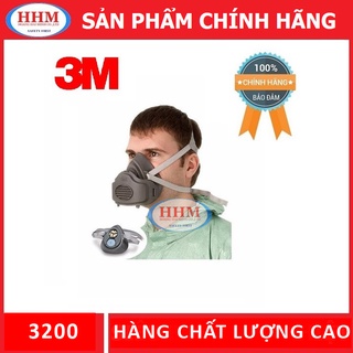 Bộ mặt nạ phòng độc 3M 3200 và tấm lọc bụi 3744 có nắp đậy 3700