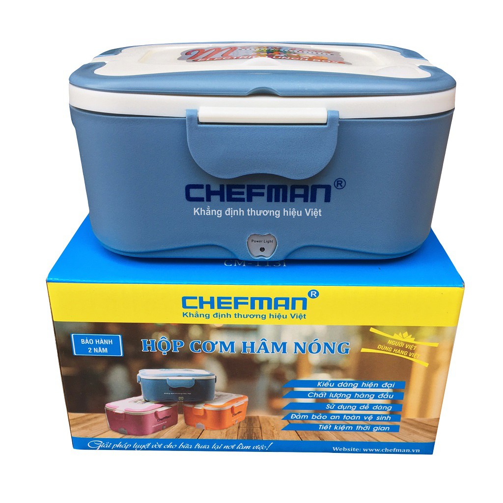 Hộp cơm hâm nóng Chefman CM-113i inox, hộp cơm văn phòng hàng việt nam đảm bảo chất lượng
