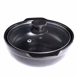 NỒI ĐẤT TRÁNG MEN NẮP KÍNH 1 LÍT, NỒI ĐẤT KHO CÁ, NÒI NẤU MÌ CAY Rất tiện lợi