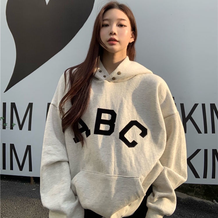 Áo hoodie bo gấu lót lông ABC (tTẶNG QUÀ) nam nữ phom rộng có mũ thu đông có BIG SIZE | BigBuy360 - bigbuy360.vn