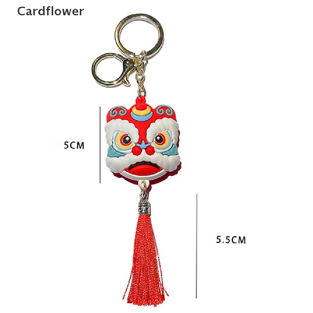 < Cardflower > Móc Khóa Hình Đầu Sư Tử Nhảy Múa Phong Cách Trung Quốc Trang Sức / Móc Khóa / Túi Xách
