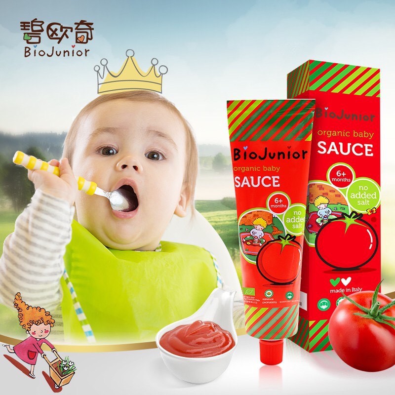 Sốt cà chua hữu cơ cho bé BioJunior 150g cho bé từ 8M+