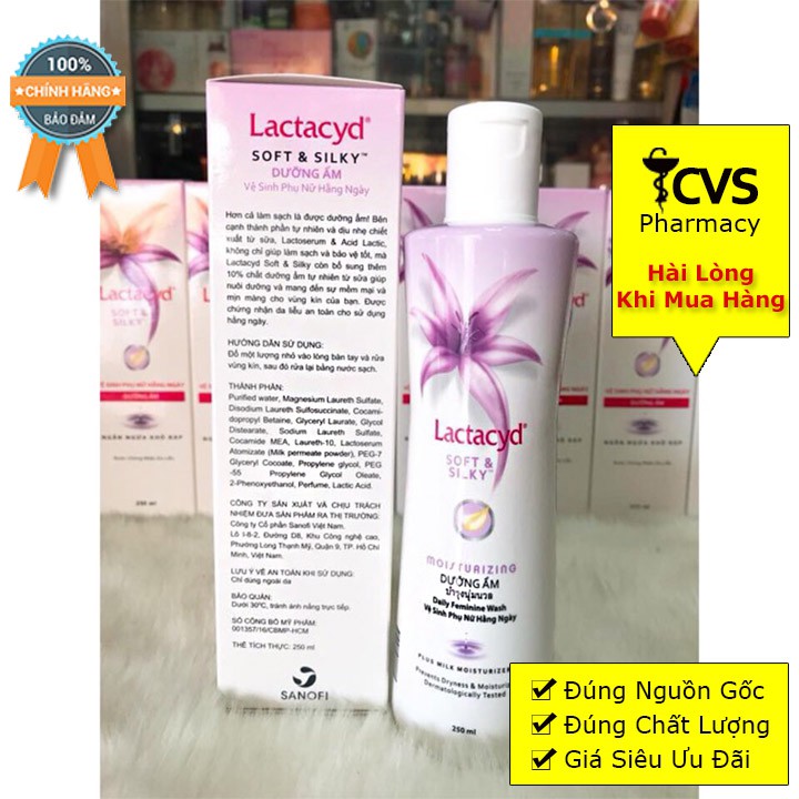 Dung Dịch Vệ Sinh Lactacyd  Soft &amp; Silky 150ml/250ml