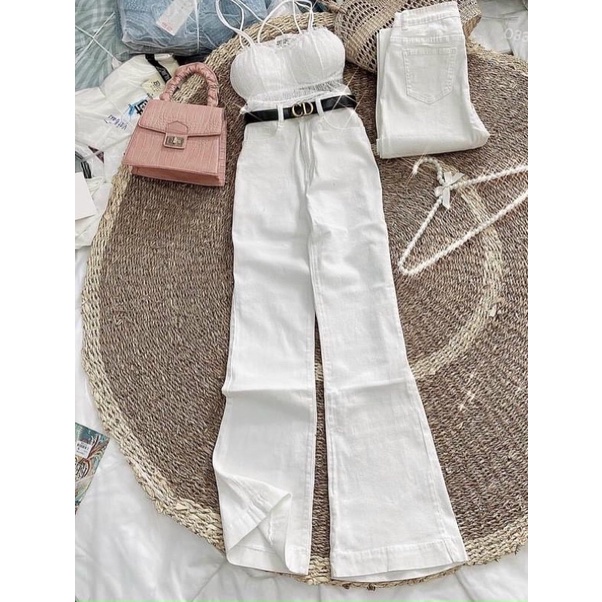 QUẦN JEAN NỮ ỐNG LOE CẠP CAO,CO GIÃN,GIÁNG DÀI | BigBuy360 - bigbuy360.vn