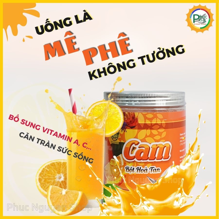 Bột cam hòa tan tăng cường vitamin C-hũ 400gr