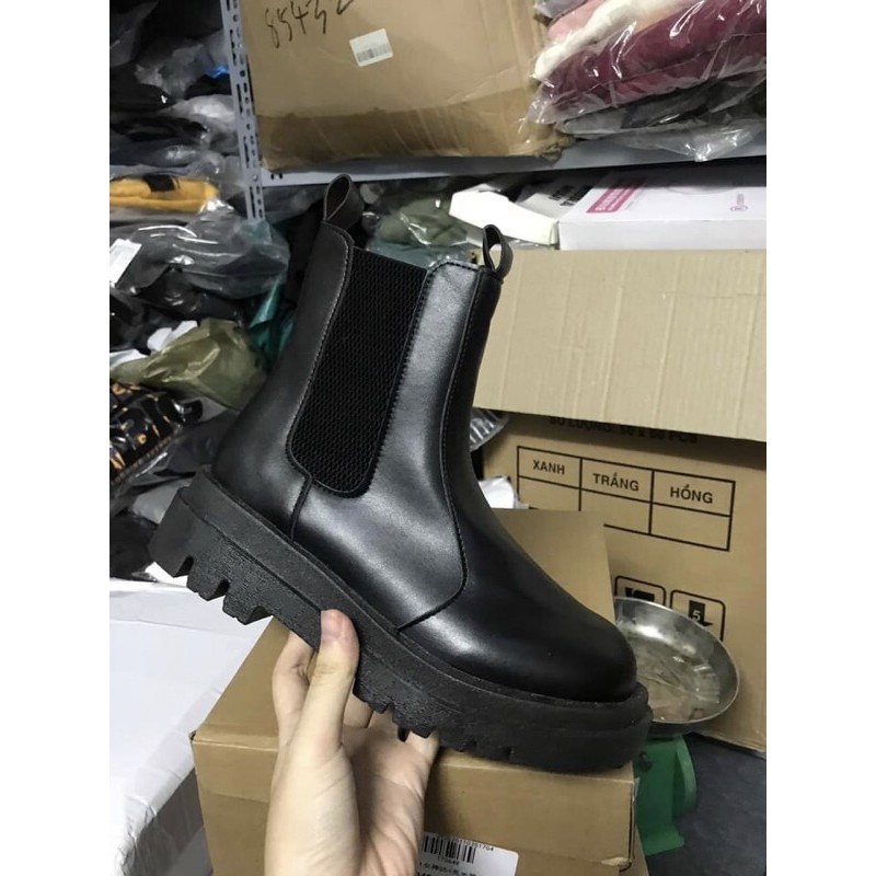 Giày BOOTS Nữ không dây không khoá co dãn boot ulzzang ĐẾ CHIẾN BINH