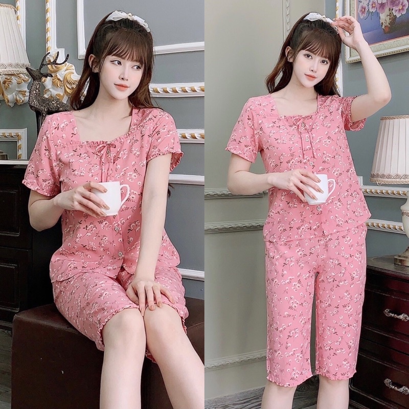 đồ bộ mặc nhà mẫu lửng 3 màu