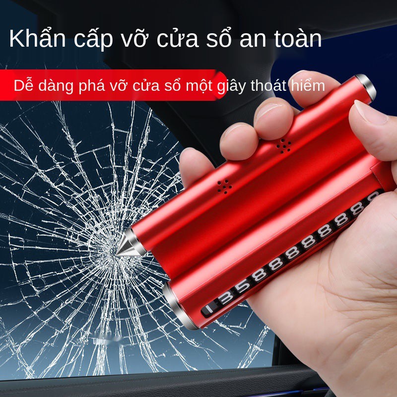 Biển báo đỗ xe tạm thời, số điện thoại di động, búa an toàn, dầu thơm hơi, ý tưởng trang trí đa chức năng