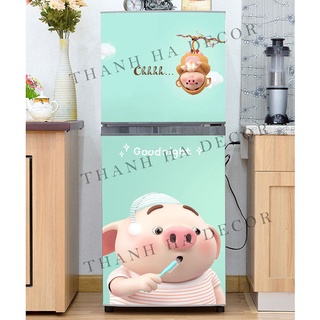 Decal dán Tủ Lạnh Pig 2022 chất liệu cao cấp