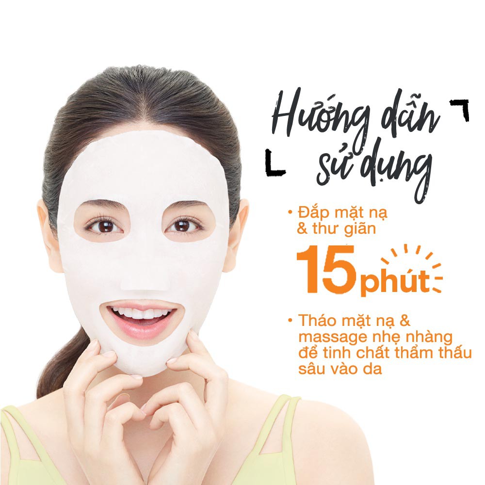 Mặt Nạ Garnier Serum Mask Light Complete Brightening Hydration Tinh Chất Chanh Yuzu & Vitamin C 28g