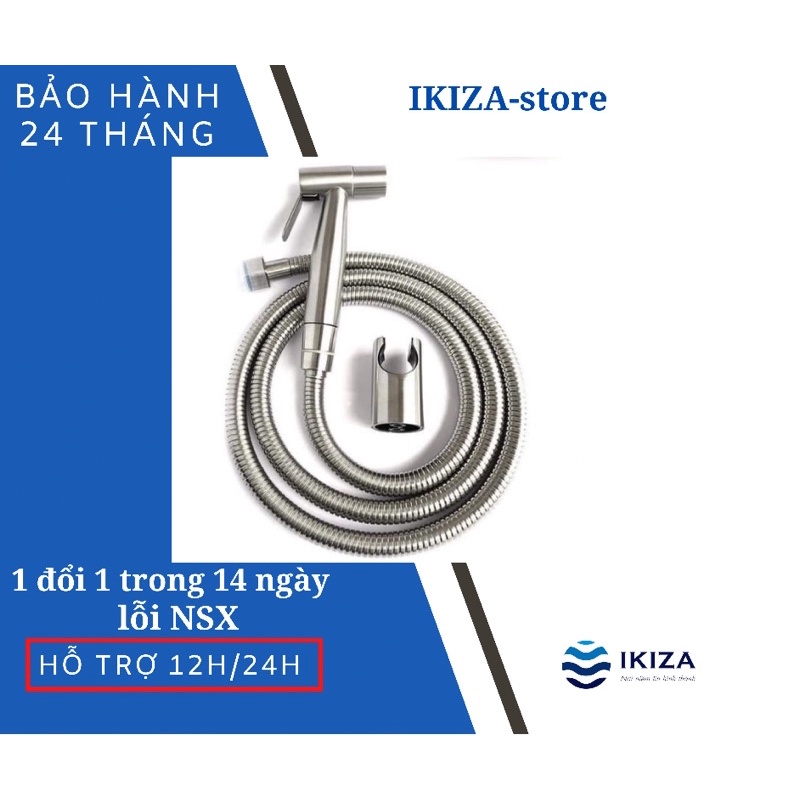 Vòi xịt vệ sinh inox304, bộ vòi xịt nhà tắm, vòi xịt vệ sinh nhà tắm 304 cao cấp ikiza, X111