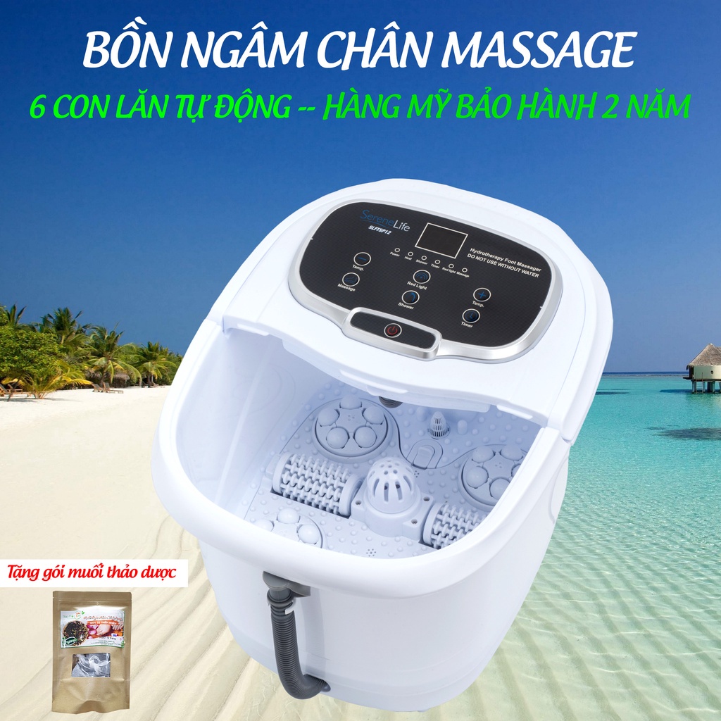 [BH 2 năm] Bồn Máy Chậu Ngâm Chân Massage Chân Tự Làm Nóng Nước SereneLife SL12, xiaomi nước nóng