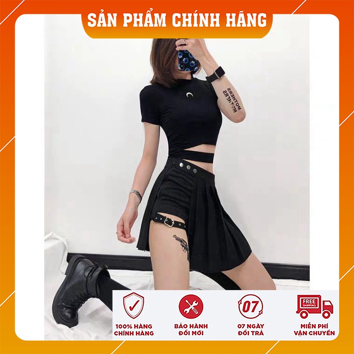 Chân Váy Chữ A Phối Quần Cạp Đính Cúc Kiểu Dập Khuy - Chân Váy Cách Điệu 2020 Freesize Hot Hit | BigBuy360 - bigbuy360.vn