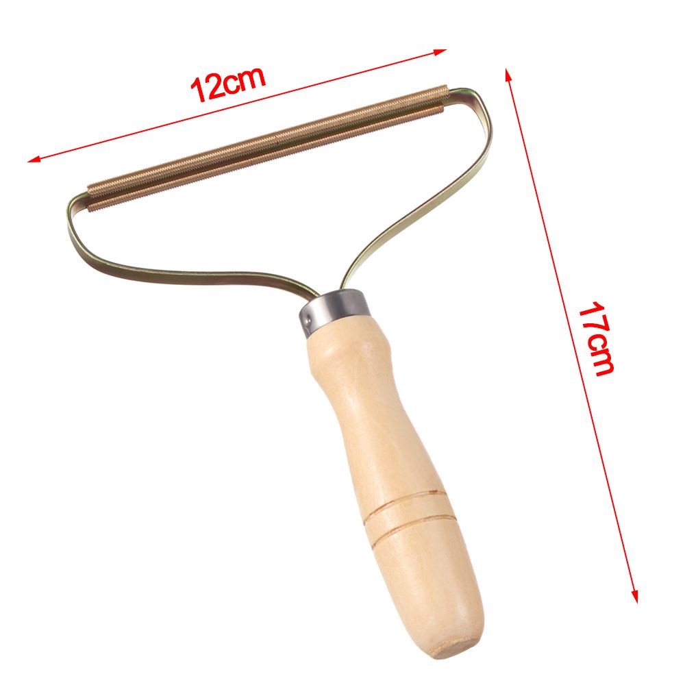 Dụng Cụ Cạo Lông Dính Trên Áo Khoác Sweater Tay Cầm Bằng Gỗ