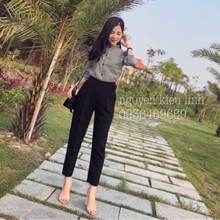 Set sơ mi + quần tây đem suông 9 tấc