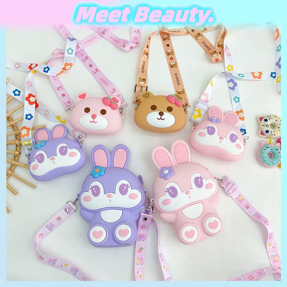 Túi Đeo Chéo Vai Bằng Silicon Hình Hoạt Hình Disney Stella Lou Dễ Thương Dành Cho Bé Gái