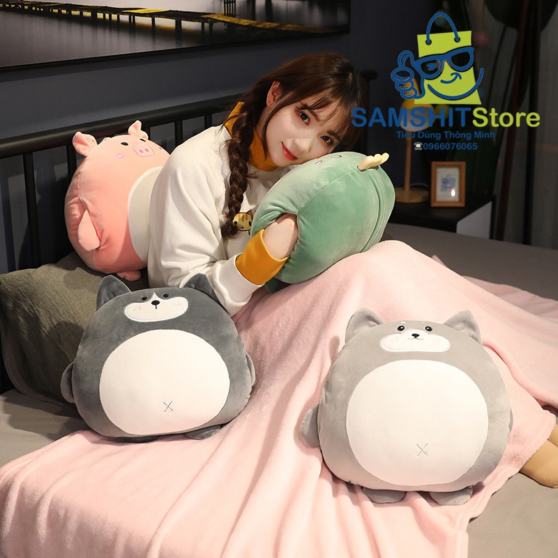 Bộ Chăn Gối Văn Phòng Hình Thú Cute 3in1 Kèm Ủ Tay Tiện Lợi Cho Dân Văn Phòng, Trẻ em, Học Sinh, Điều Hoà CHAN06