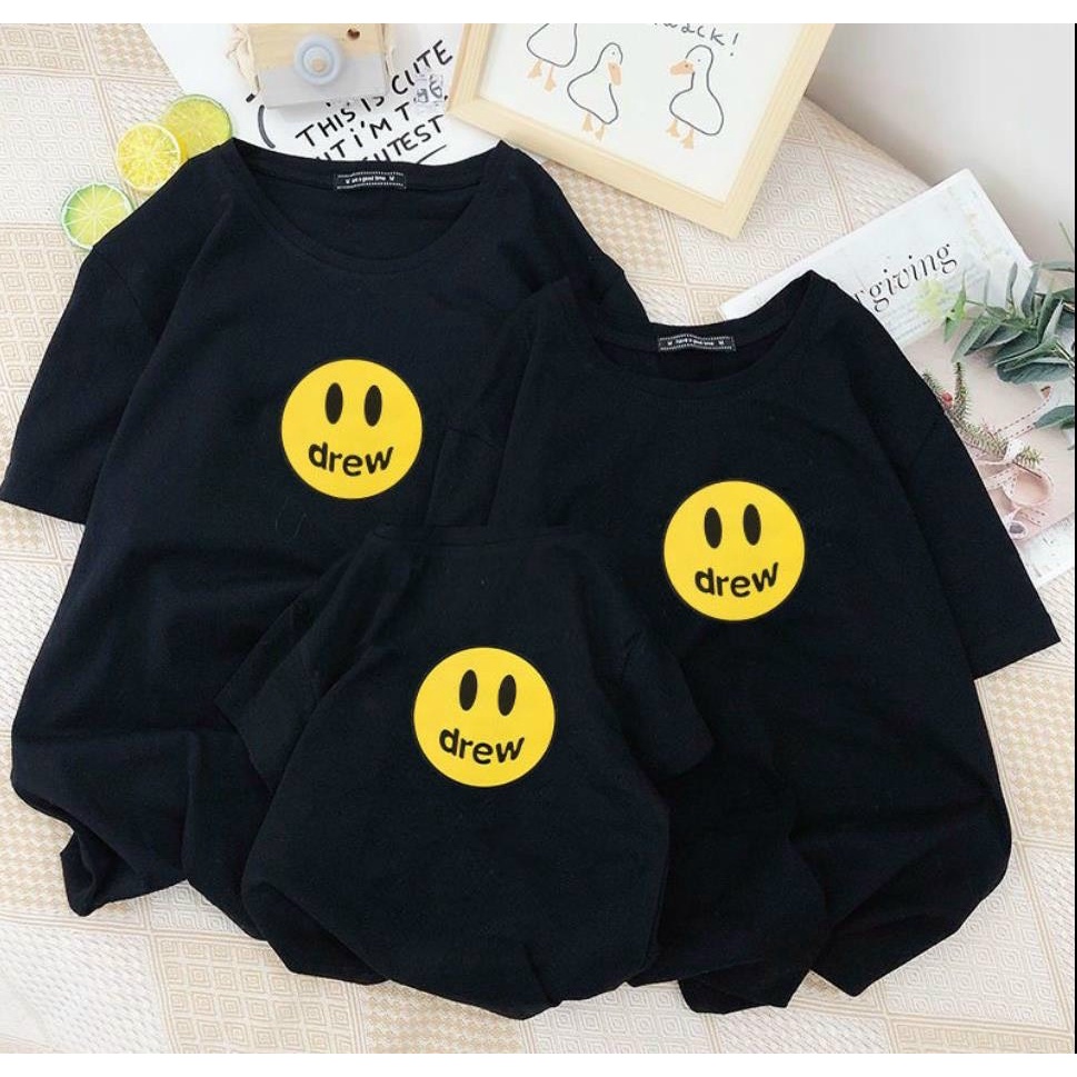 Áo gia đình thun cotton in drew