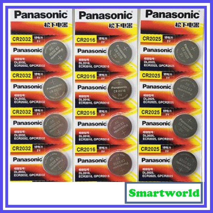  Pin Cúc Áo Panasonic CR1620, CR1616, CR1220, CR2430 3V Lithium