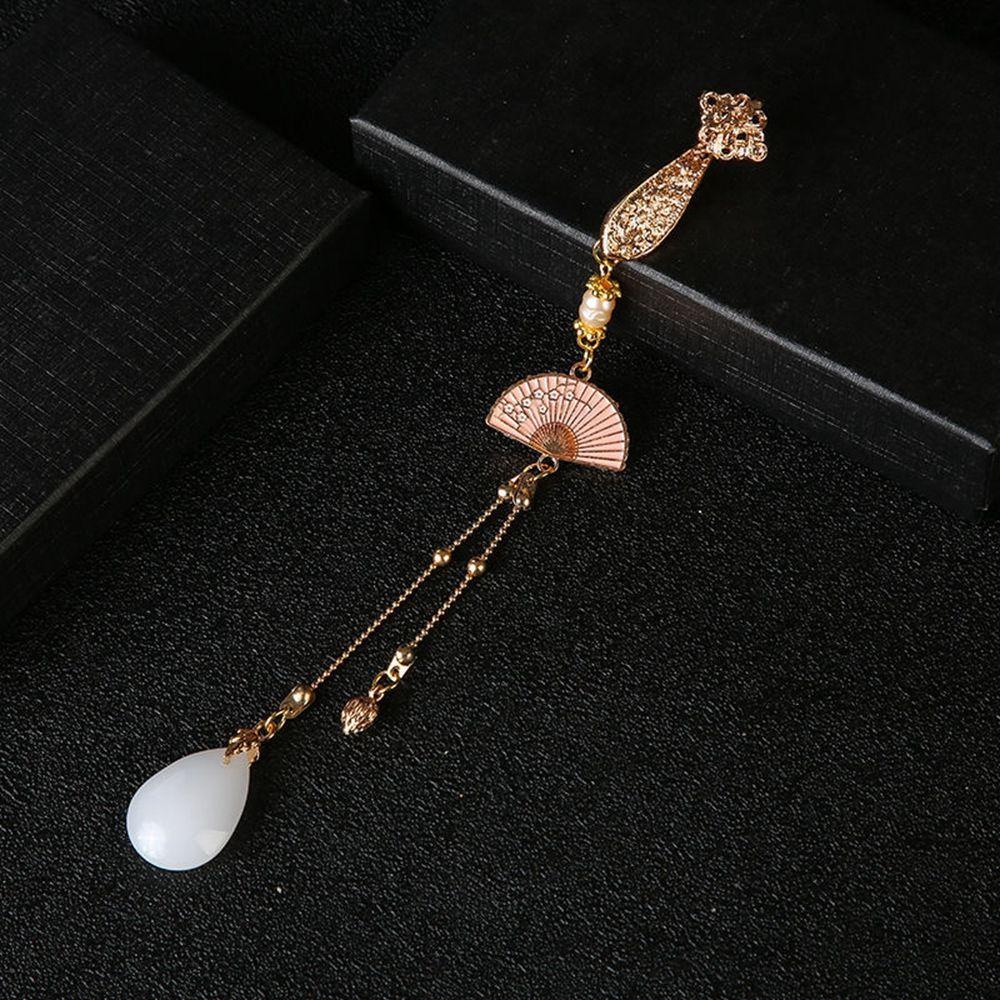 Ghim Cài Áo Tua Rua Hình Hoa / Bướm Đính Ngọc Trai Phong Cách Trung Hoa Cho Nữ