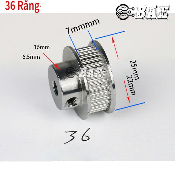 Bánh răng motor - 36 răng