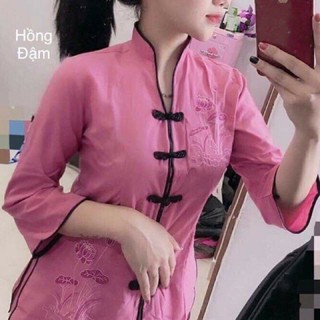 đồ lam đi chùa (cổ tàu sen)