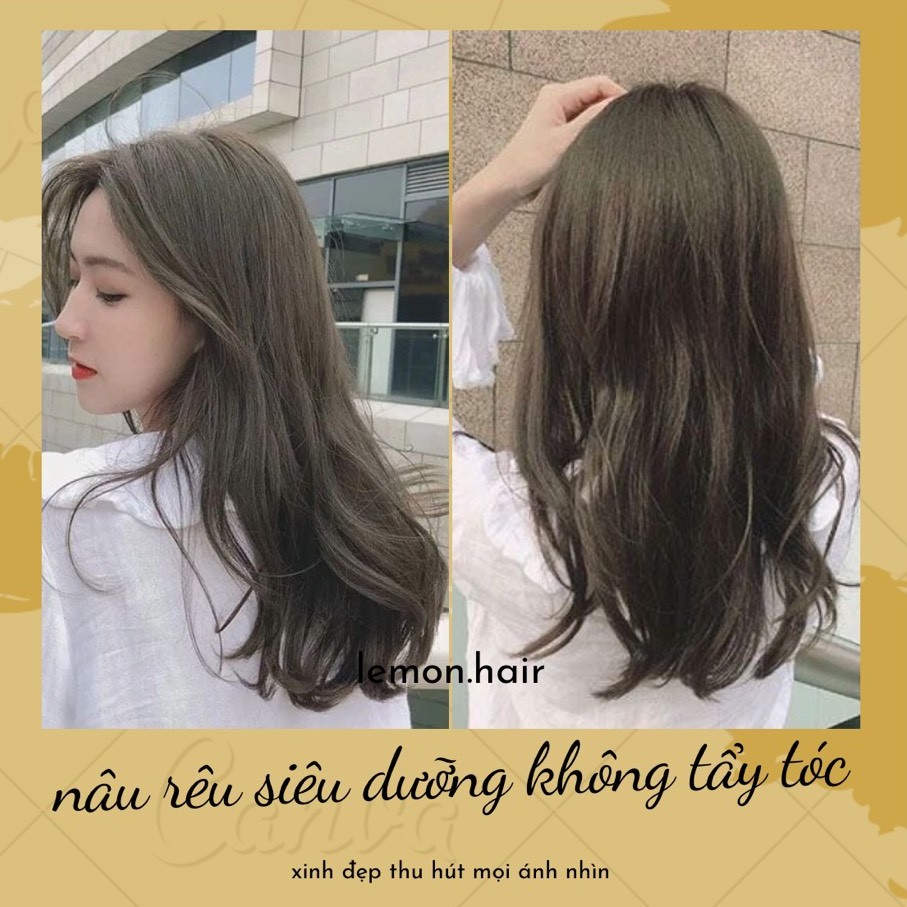 thuốc nhuộm tóc nâu rêu - lemon.hair