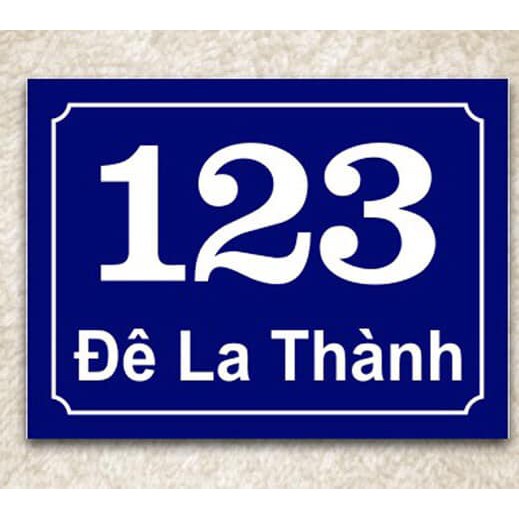 Biển số nhà - biển số nhà Mica - thiết kế mẫu miễn phí theo yêu cầu