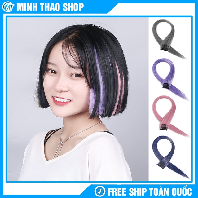 Móc Line Tóc, Gắn Light Tóc Thẳng Dài Nhiều Màu Xinh Xắn Dành Cho Nữ
