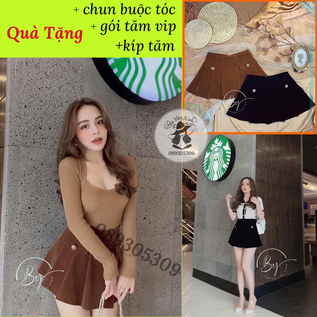 Cực Hót Chân Váy Nhung Ly To Có Đáp Túi...157...Cao Cấp { Bán Sỉ }