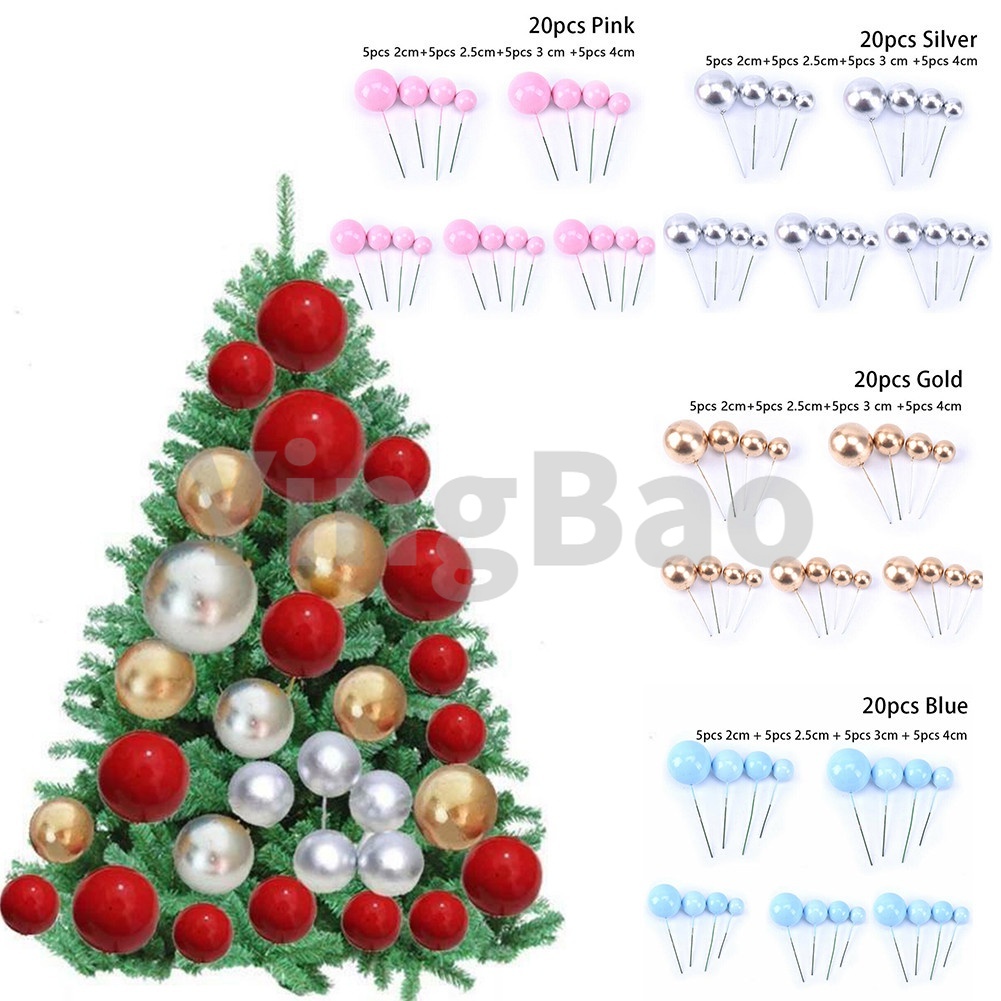 Set 20 Que Gắn Trang Trí Bánh Kem 4 Kích Cỡ
