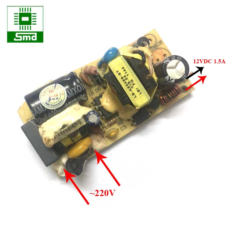 Nguồn không vỏ 12V - 1.5A
