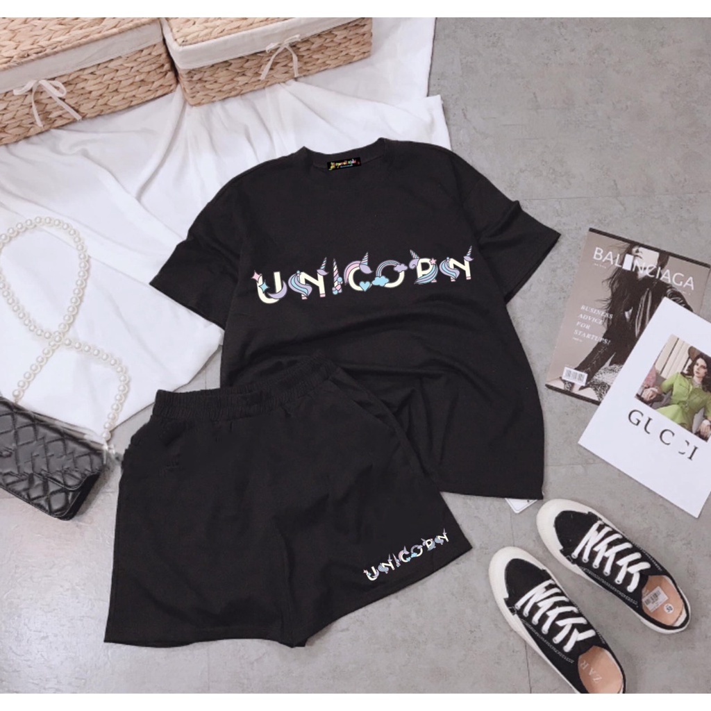 BỘ UNICORM HỒNG DÂU CHO BÉ GÁI